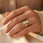 Set de anillos apilables de oro