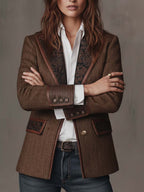 Consuelo - Blazer con Paneles en Espiga