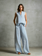Livia | Conjunto palazzo de rayas