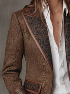 Consuelo - Blazer con Paneles en Espiga