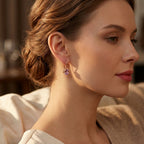 Pendientes de amatista y oro rosa