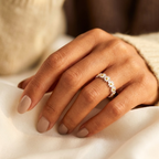 Anillo floral de plata