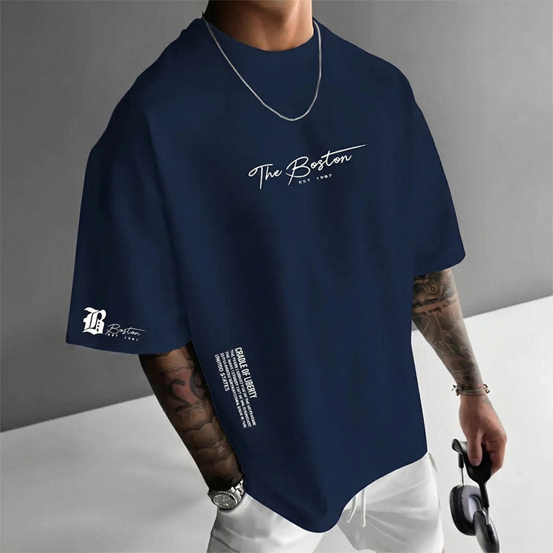 Camiseta Oversize para Hombre – Estilo Urbano, Corte Relajado y Tela Suave Premium