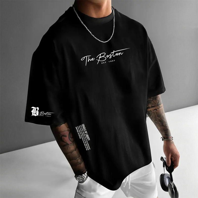 Camiseta Oversize para Hombre – Estilo Urbano, Corte Relajado y Tela Suave Premium