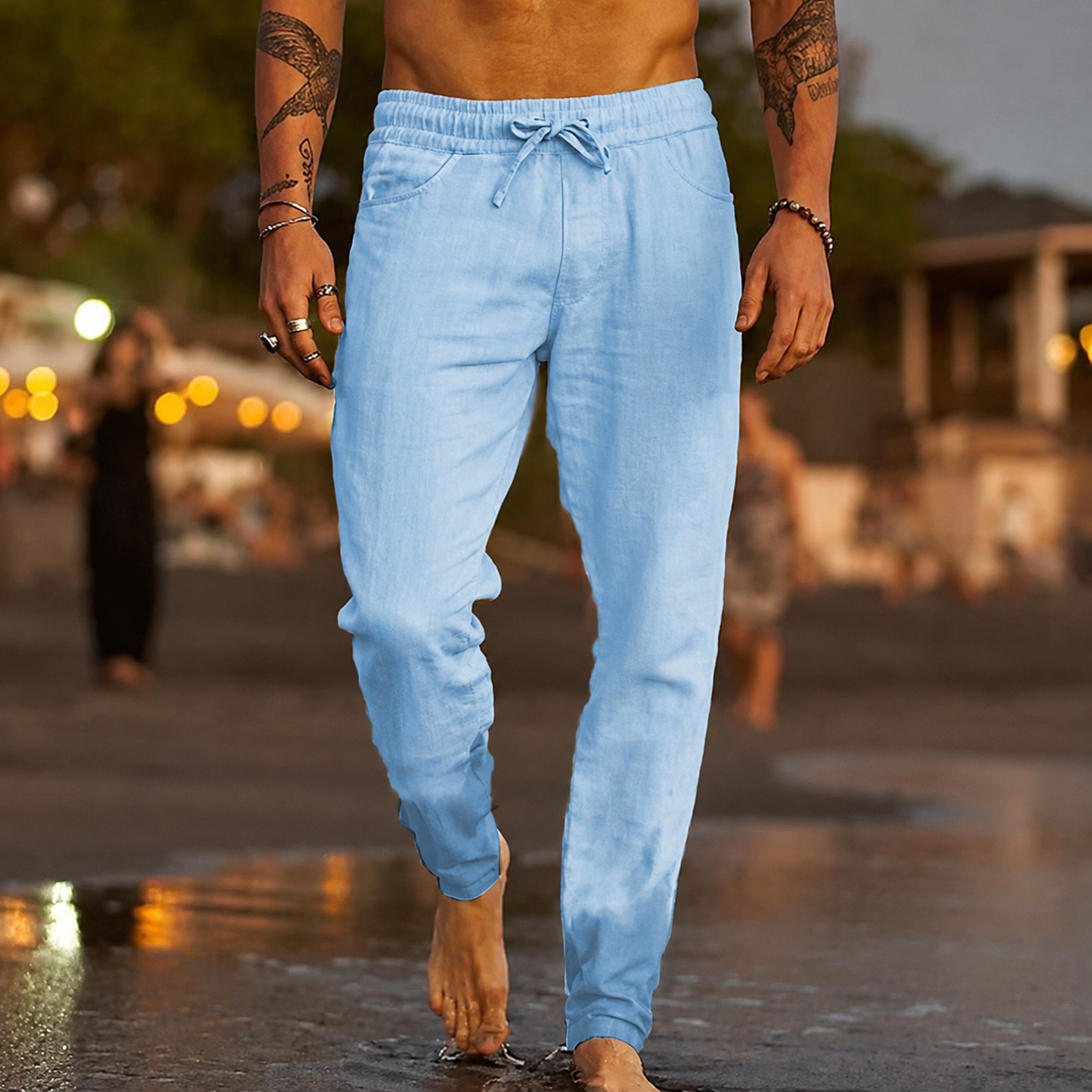 Mateo | Pantalones de Playa de Lino