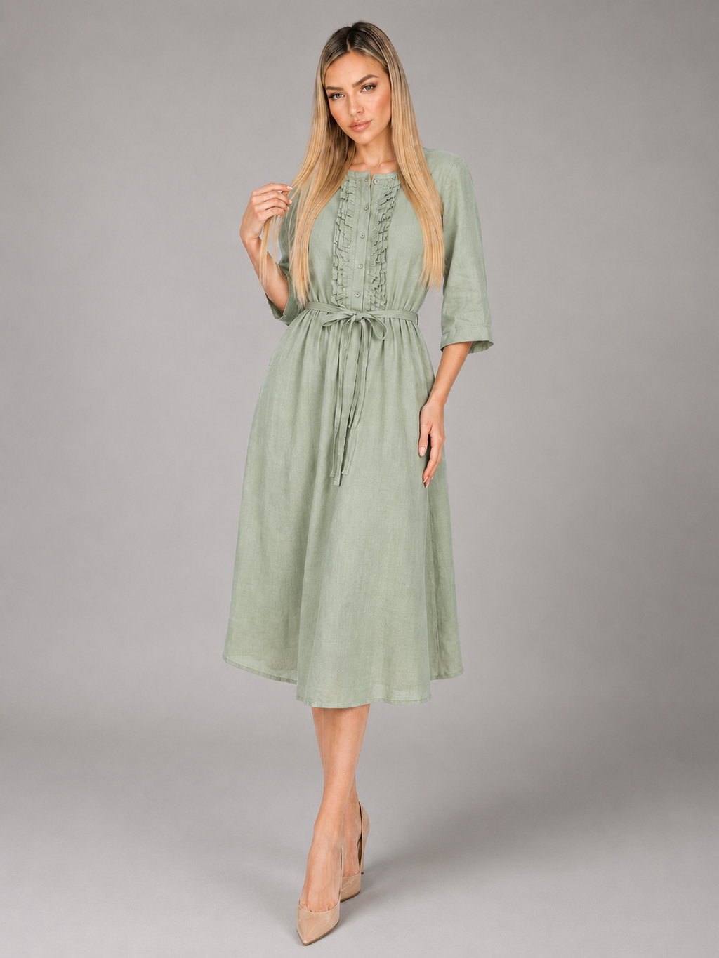 Livia | Lightweight Linen Maxi Dress