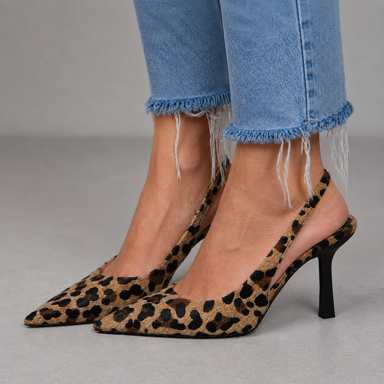 Dulce™ | Zapatos de tacón D’Orsay con estampado de leopardo