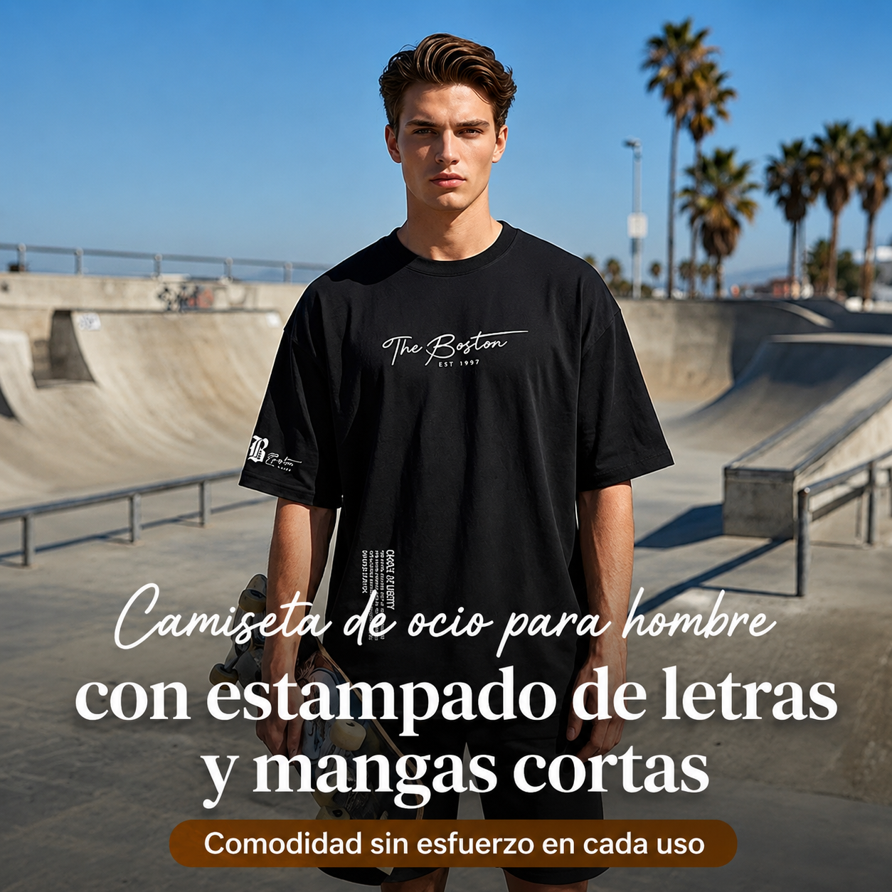 Camiseta Oversize para Hombre – Estilo Urbano, Corte Relajado y Tela Suave Premium