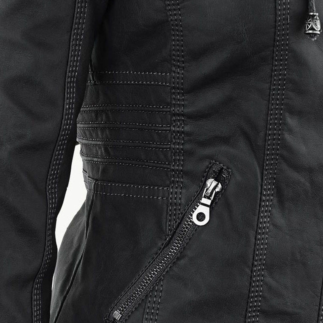 Flavia | Chaqueta de Cuero Robusta y Elegante