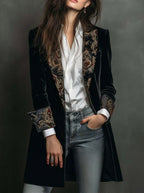 Marta - Blazer de Corte Entallado con Estampado Barroco
