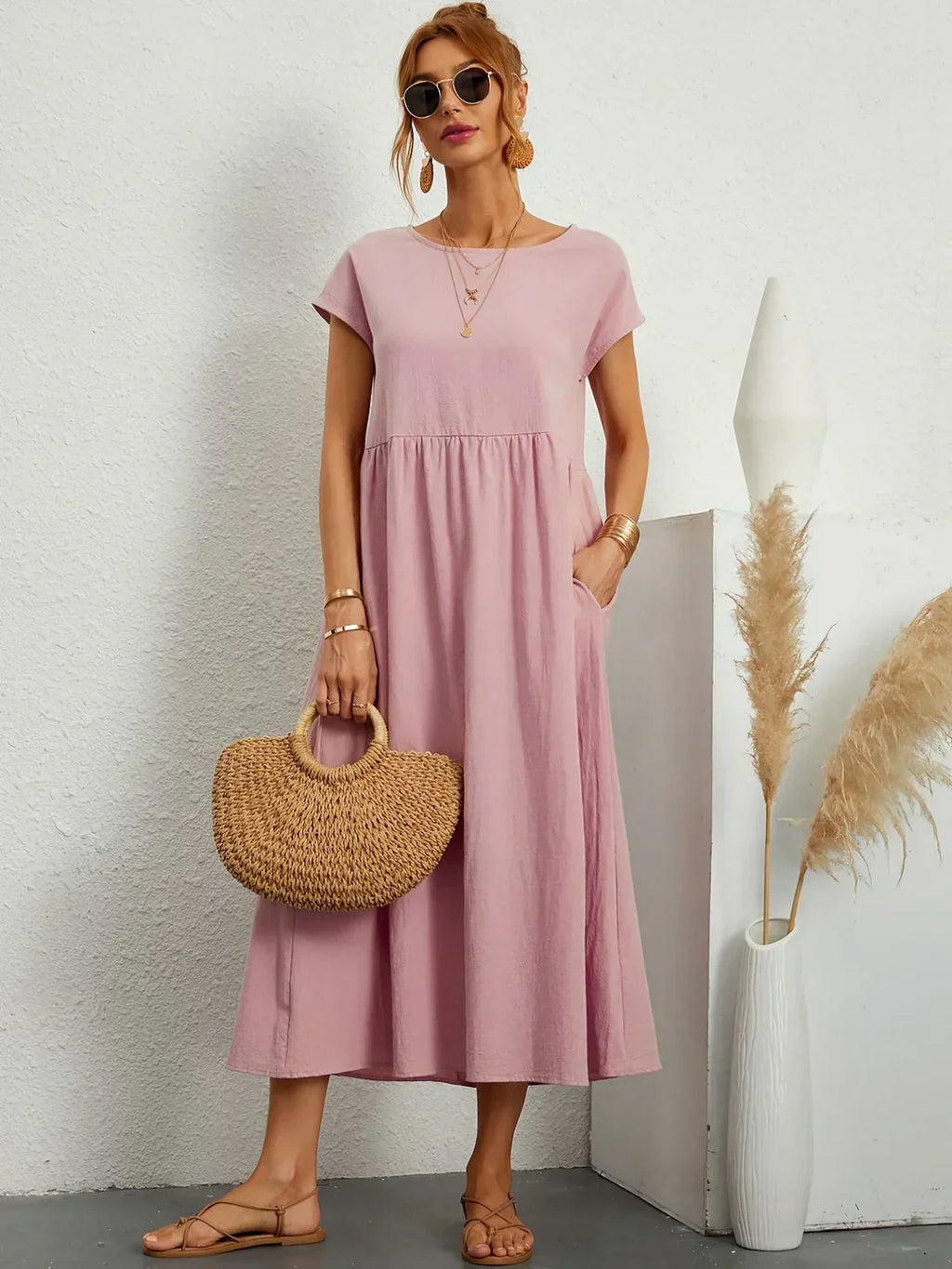 Gabriela | Timeless Flowing Midi Dress
