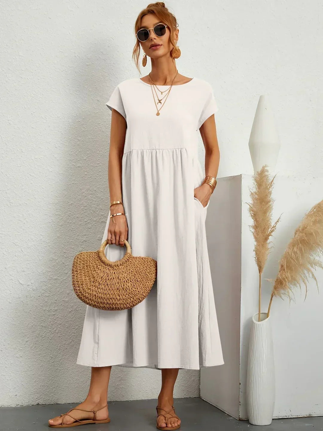 Gabriela | Timeless Flowing Midi Dress