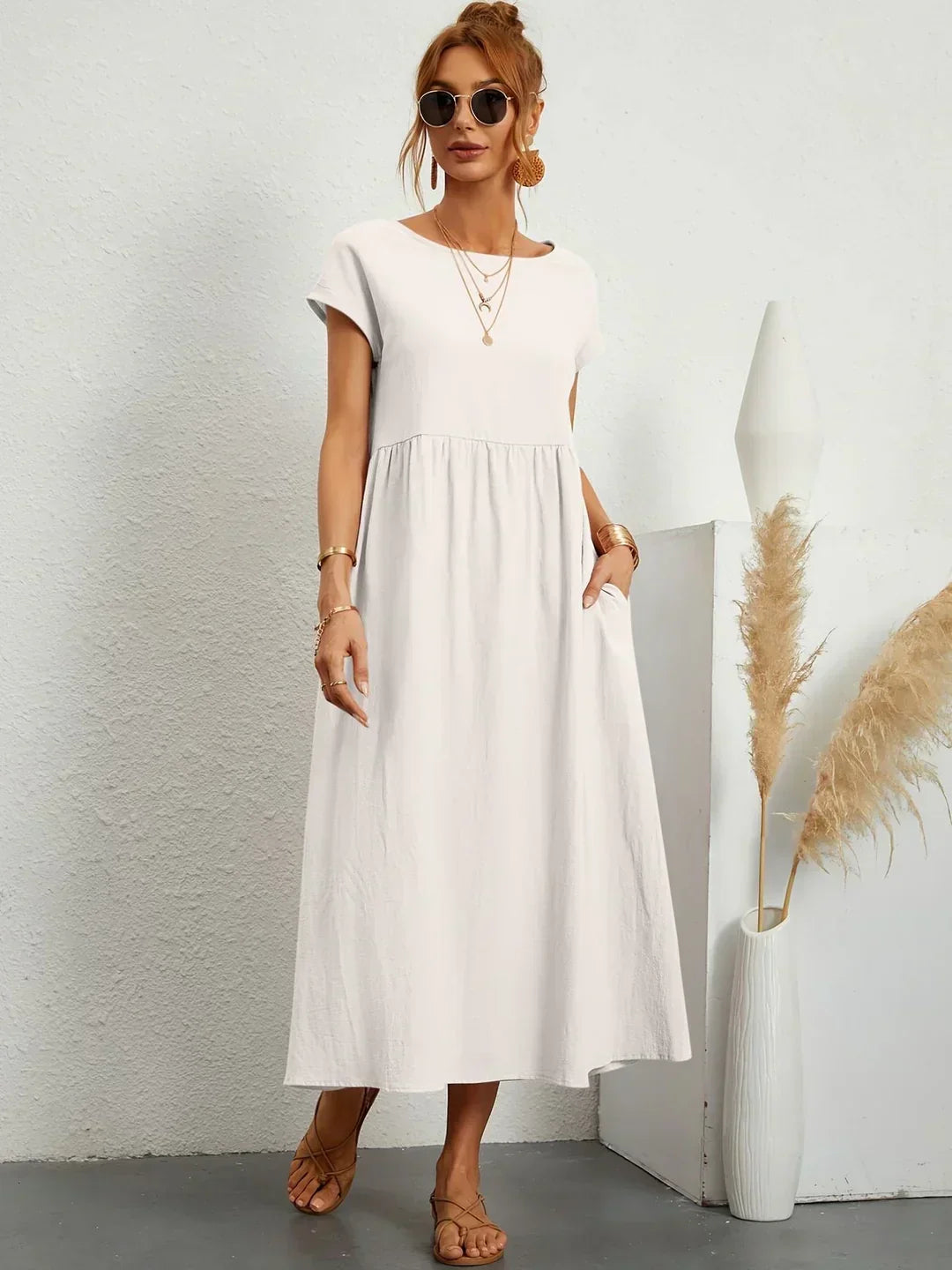 Gabriela | Timeless Flowing Midi Dress