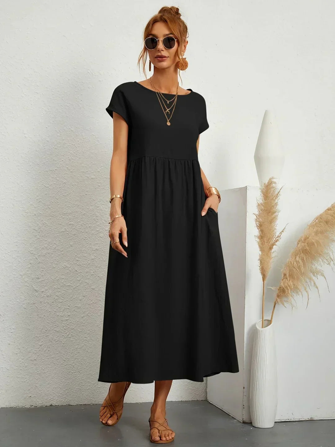 Gabriela | Timeless Flowing Midi Dress