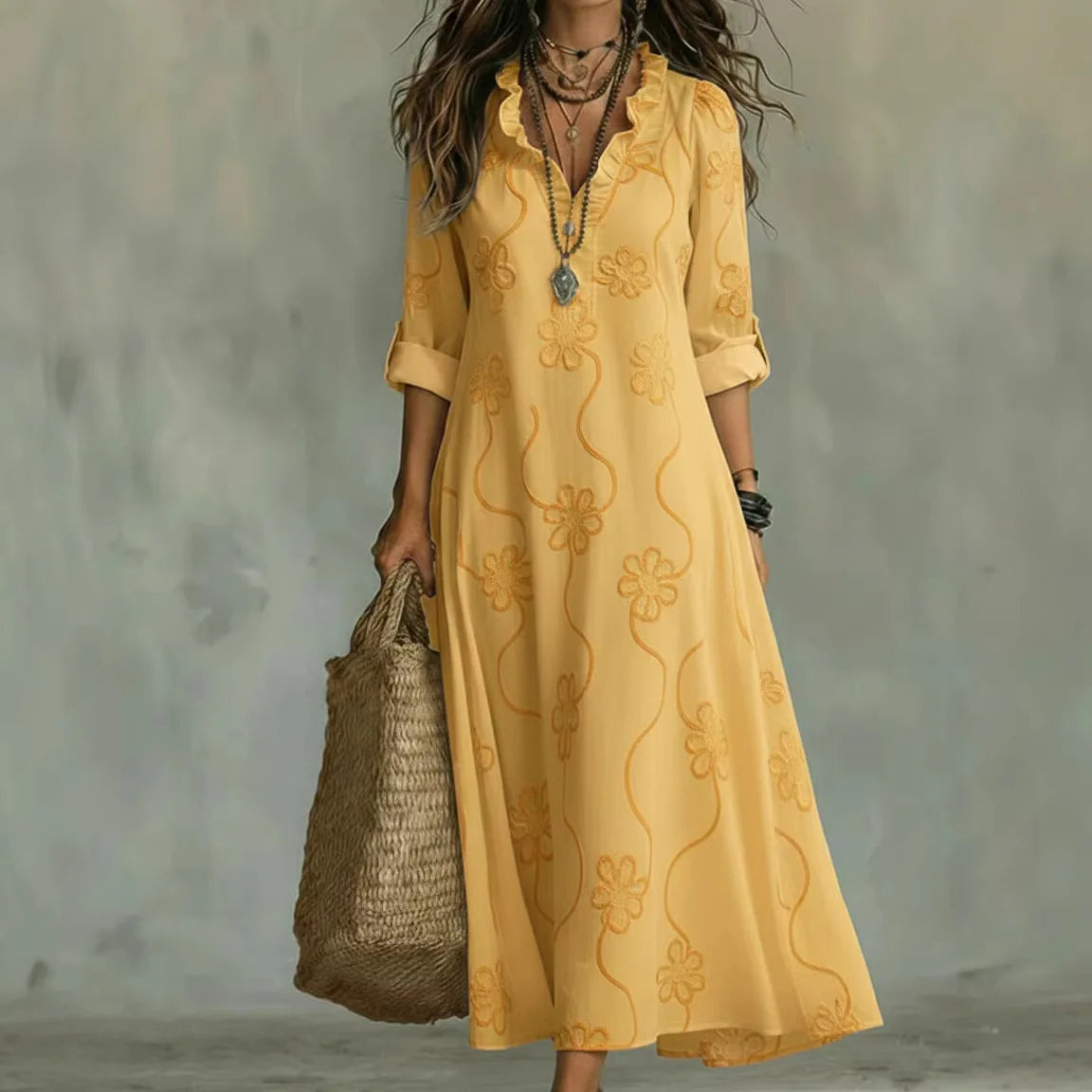 Sienna™ | Vestido de Verano de Flores que Disimula la Barriga