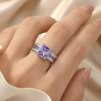 Anillo de plata con amatista