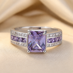 Anillo de plata con amatista