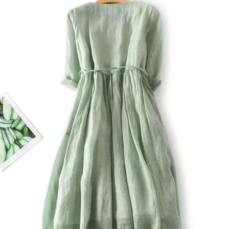 Livia | Lightweight Linen Maxi Dress