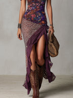 Vestido Maxi Urbano Nómade con Estampado de Leopardo