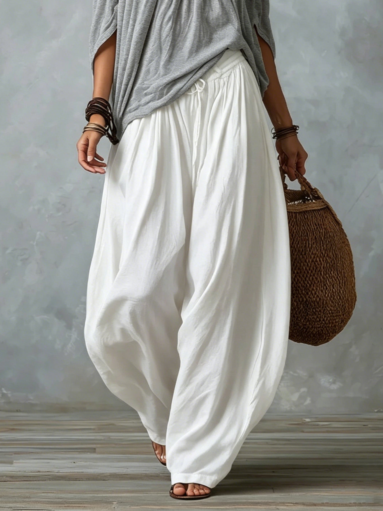 Isabella | Conjunto bohemio fluido con pantalón amplio