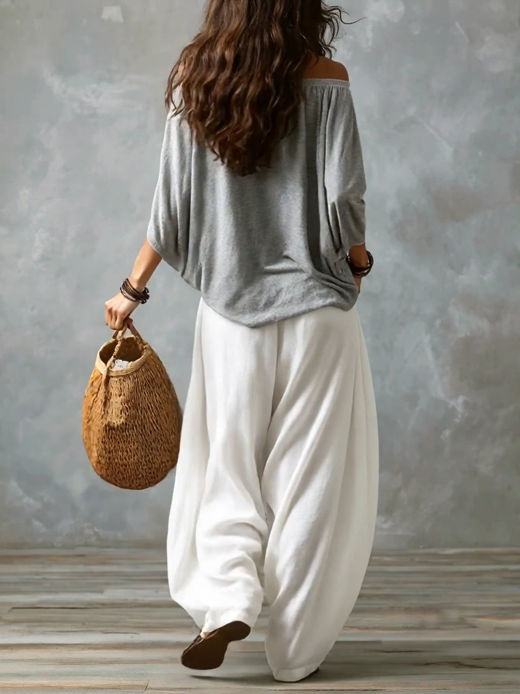 Isabella | Conjunto bohemio fluido con pantalón amplio