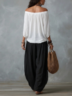 Isabella | Conjunto bohemio fluido con pantalón amplio