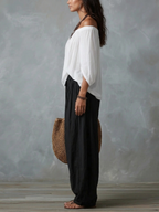 Isabella | Conjunto bohemio fluido con pantalón amplio