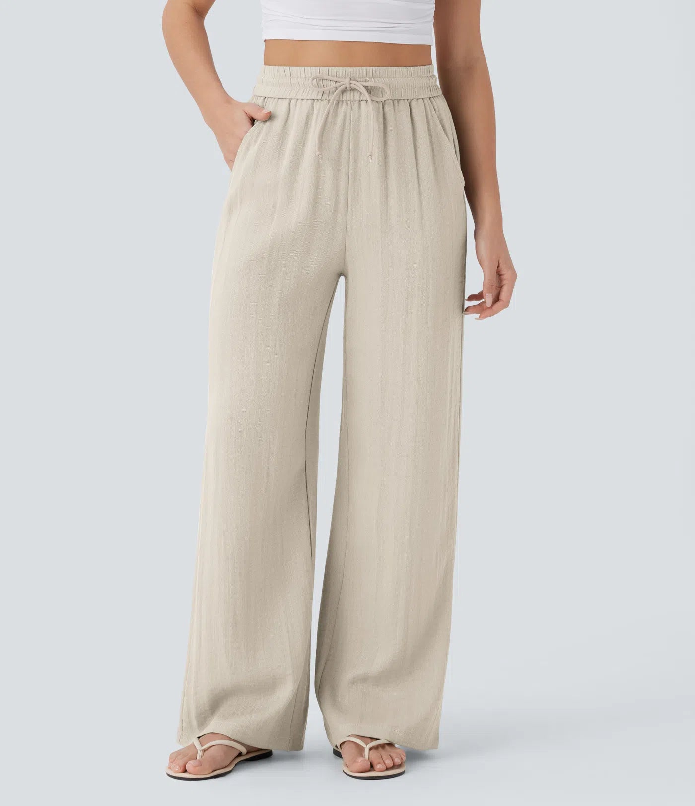 Monroe Wide-Leg Linen Pants