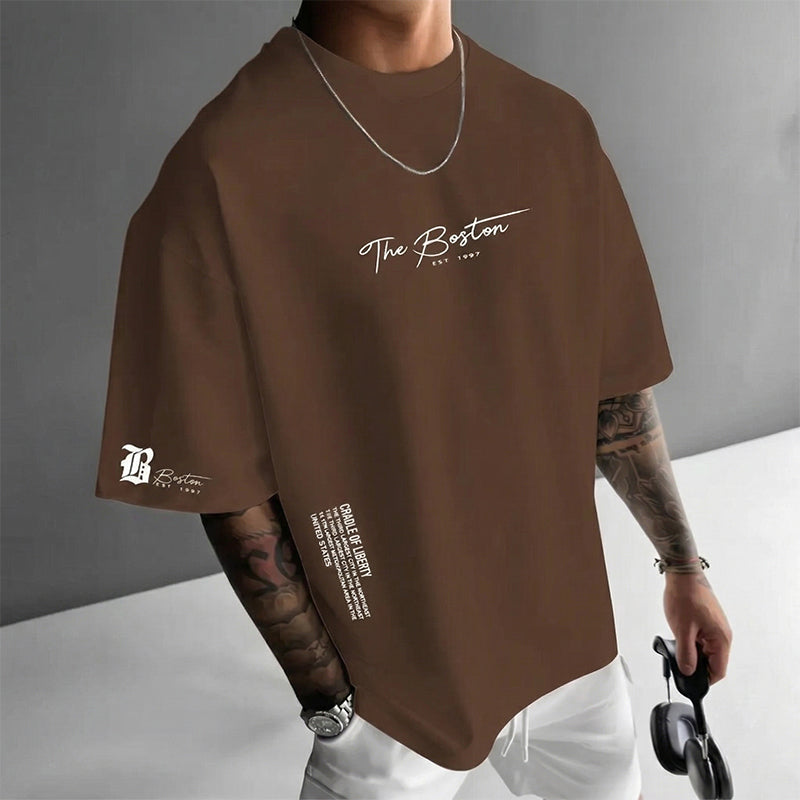 Camiseta Oversize para Hombre – Estilo Urbano, Corte Relajado y Tela Suave Premium