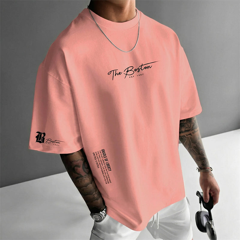 Camiseta Oversize para Hombre – Estilo Urbano, Corte Relajado y Tela Suave Premium