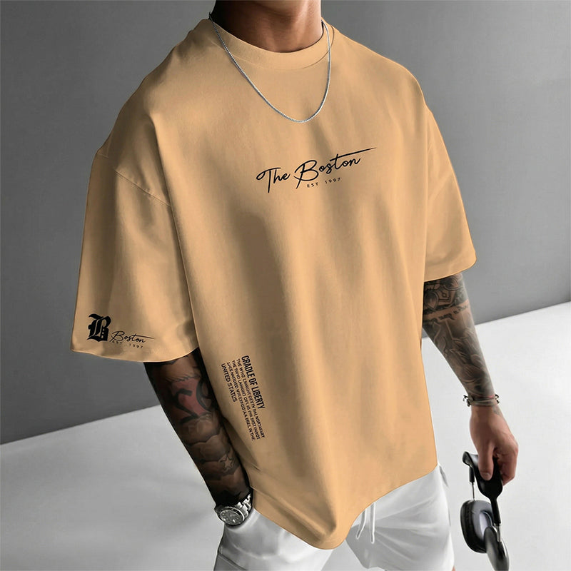 Camiseta Oversize para Hombre – Estilo Urbano, Corte Relajado y Tela Suave Premium