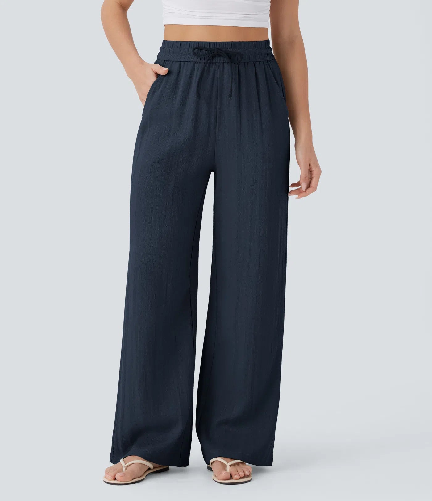 Monroe Wide-Leg Linen Pants