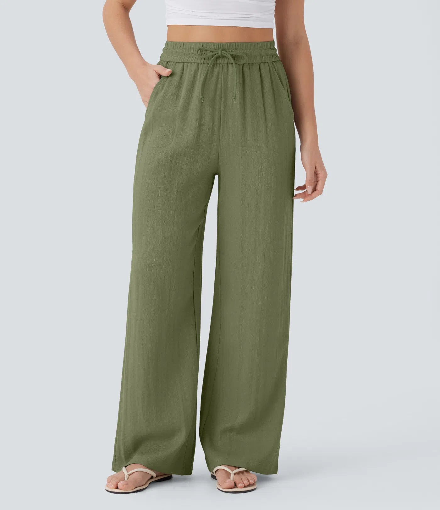 Monroe Wide-Leg Linen Pants
