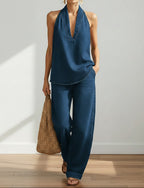 Ivy | Conjunto gemelar de denim con efecto vintage lavado suave