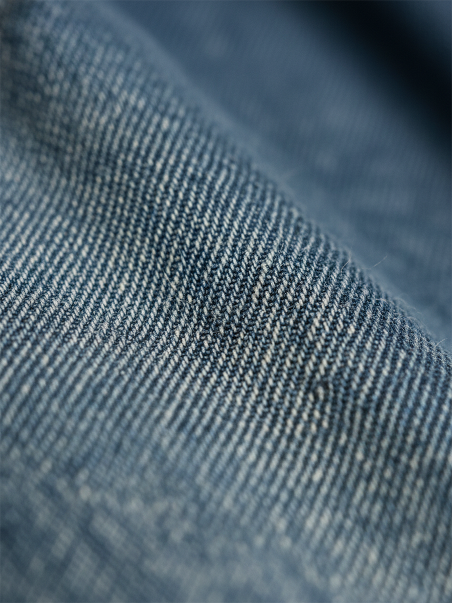 Karen | Vestido Largo de Denim Lavado Vintage con Toque de Algodón Suave