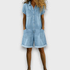 Joan | Pantalones cortos vintage con efecto denim