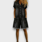 Joan | Pantalones cortos vintage con efecto denim