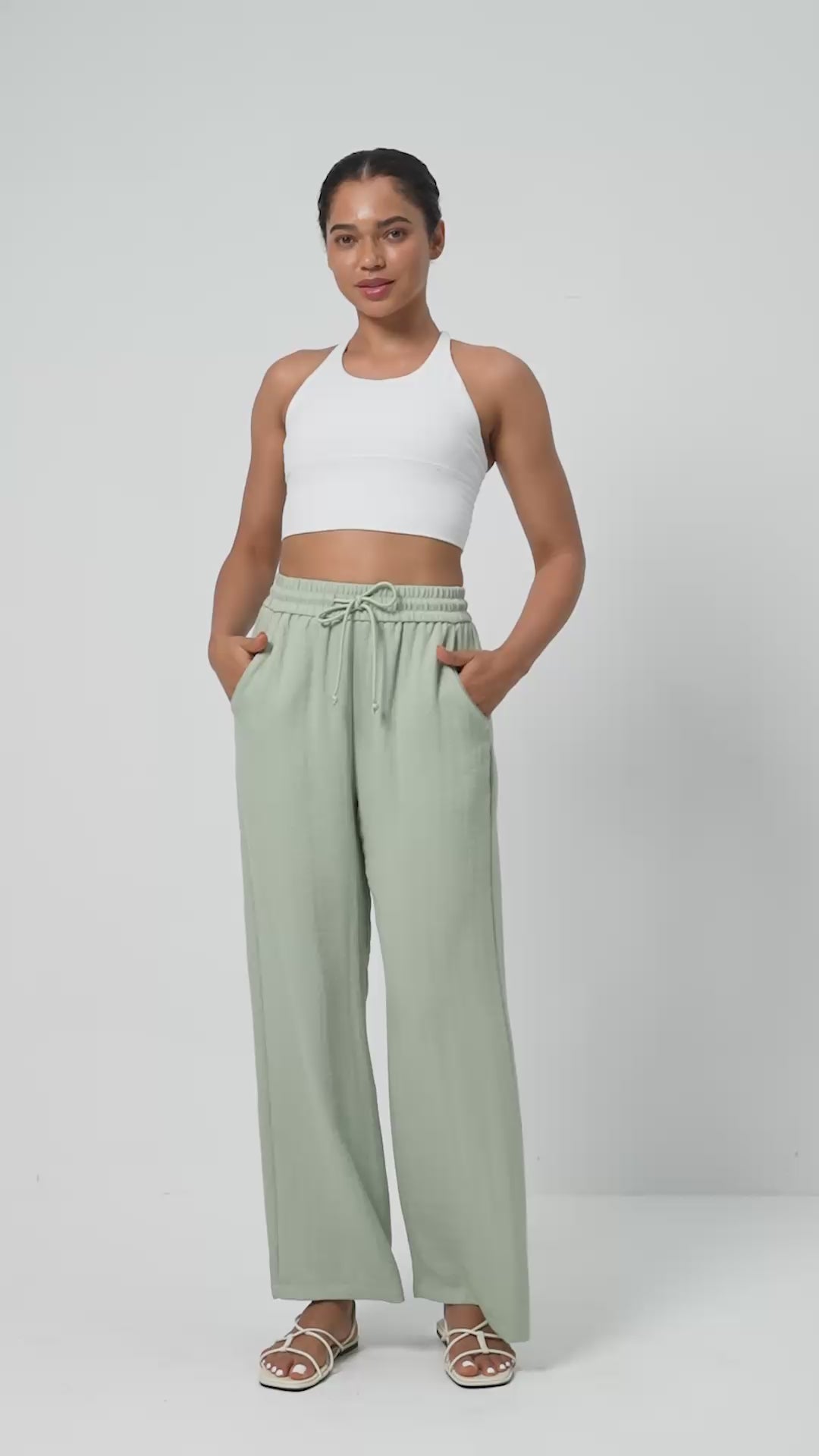 Monroe Wide-Leg Linen Pants