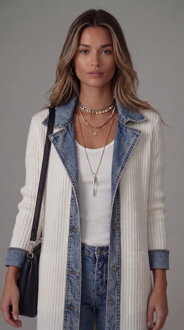 Riley™ | Chaqueta de punto larga informal