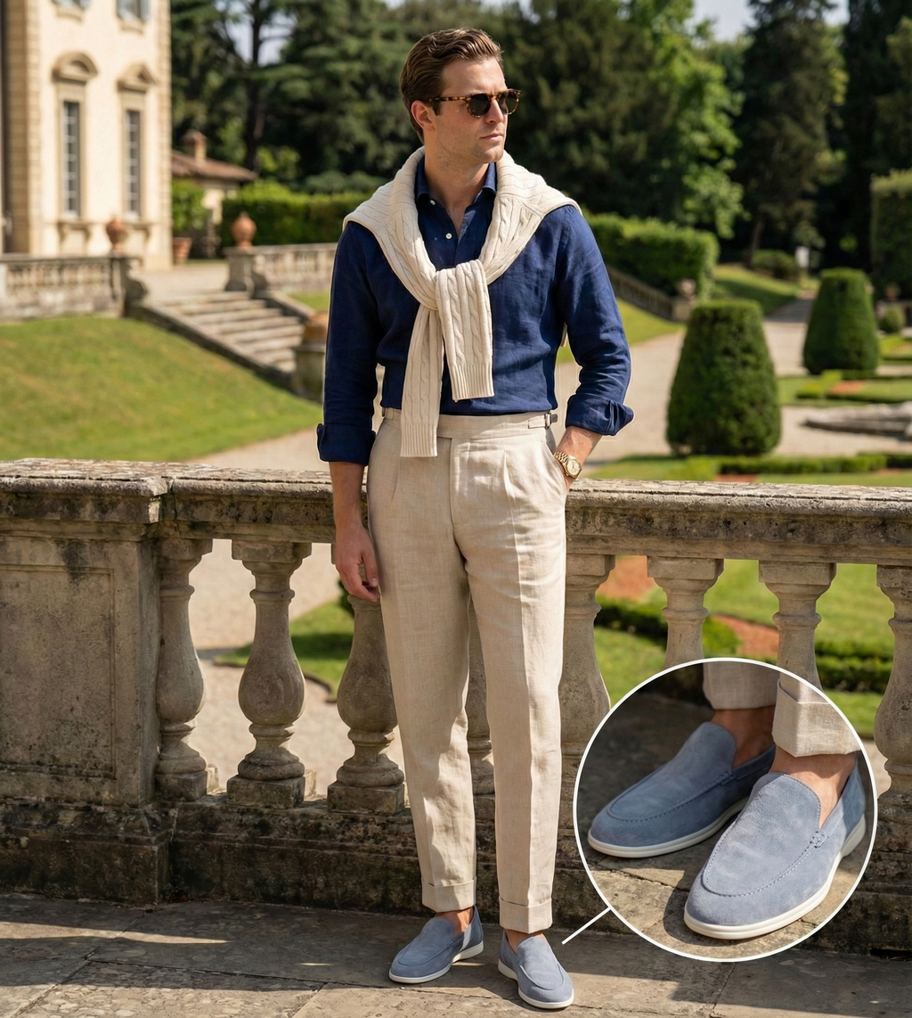 Lorenzo | Mocasín de Ante Premium para Hombre