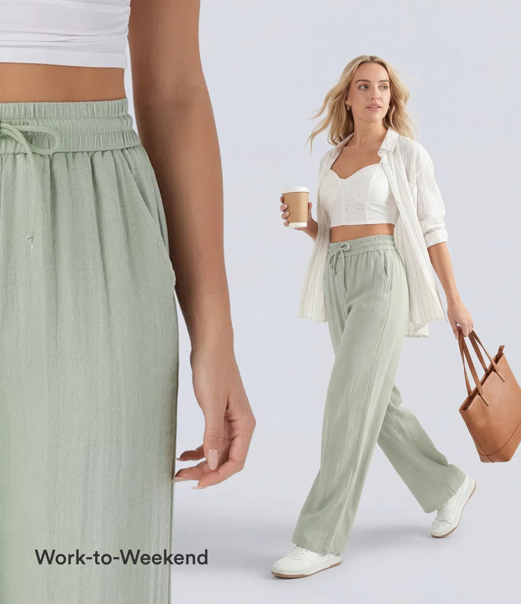 Monroe Wide-Leg Linen Pants
